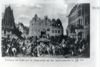 Alt-Riga. Huldigung des Raths und der Bürgerschaft auf dem Rathausmarkte im Jahre 1710