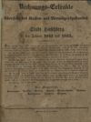 [Rechnungs-Extrakte und Übersicht des Kassen- und Vermögenszustandes der Stadt Hirschberg]