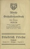 [Adreß- und Geschäftshandbuch der Stadt Striegau]