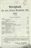 [Adreßbuch für den Kreis Neustadt OS]