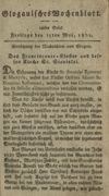 [Glogauisches Wochenblatt]