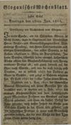 [Glogauisches Wochenblatt]