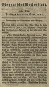 [Glogauisches Wochenblatt]