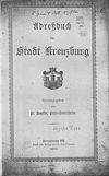 [Adreßbuch der Stadt und des Kreises Kreuzburg, O.-S.]