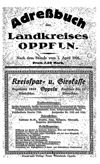 [Adreßbuch des Landkreises Oppeln]