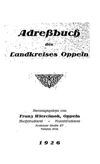 [Adreßbuch des Landkreises Oppeln]