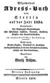 [Allgemeines Adreß-Buch von Stettin]