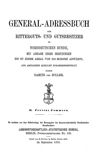 General-Adressbuch der Ritterguts- und Gutsbesitzer im Norddeutschen Bunde