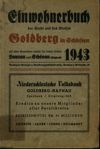 [Einwohnerbuch für die Stadt und den Kreis Goldberg (Schlesien) mit den Städten Haynau und Schönau (Katzbach) und allen Gemeinden]