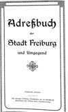 [Adreßbuch der Stadt Freiburg in Schlesien]