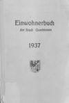 [Einwohnerbuch der Stadt und des Kreises Gumbinnen]