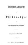 [Jahresbericht der Philomathie zu Reichenbach in Schlesien]