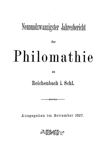 [Jahresbericht der Philomathie zu Reichenbach in Schlesien]