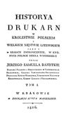 [Historya drukarn w Krolestwie Polskiem i Wielkim Xięsttwie Litewskim]