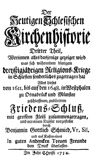 [Der heutigen Schlesischen Kirchen-Historie ... Theil]