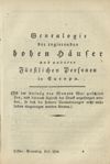 Genealogie der regierenden hohen Häuser und anderer Fürstlichen Personen in Europa