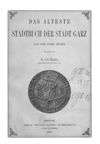 Das älteste Stadtbuch der Stadt Garz auf der Insel Rügen