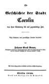 Die Geschichte der Stadt Coeslin