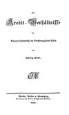 [Die Kredit-Verhältnisse der kleineren Landwirthe im Großherzogthum Posen]