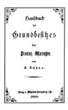 Handbuch des Grundbesitzes der Provinz Ostpreußen