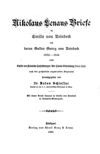 [Nikolaus Lenaus Briefe an Emilie von Reinbeck und deren Gatten Georg von Reinbeck 1832 - 1844]