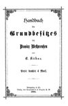 Handbuch des Grundbesitzes der Provinz Westpreußen