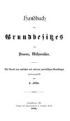 [Handbuch des Grundbesitzes der Provinz Westpreußen]