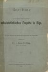 Resultate der am 17. Februar 1883 ausgeführten schulstatistischen Enquête in Riga