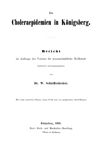 [Die Choleraepidemien in Königsberg]