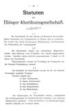 [Kurze Geschichte der Elbinger Alterthumsgesellschaft (1873 - 1898)]