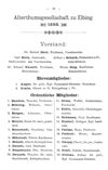 [Kurze Geschichte der Elbinger Alterthumsgesellschaft (1873 - 1898)]