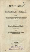 Widerlegung der hauptsächlichen Irrthümer welche in dem von dem Superintendenten Herrn Handel herausgegebenen Leitfaden für den Religionsunterricht vorkommen