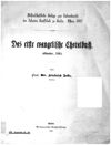 Das erste evangelische Choralbuch (Osiander, 1586)