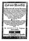 Lob und Danckfest, Zu Ehren... des... Herrn Johann Sigismundt, Marggraffen zu Brandenburg...