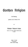 Goethes Religion