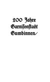 200 Jahre Garnisonstadt Gumbinnen