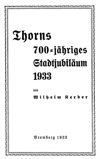 Thorns 700-jähriges Stadtjubiläum 1933