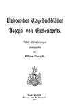 Lubowitzer Tagebuchblätter Joseph von Eichendorffs