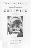 Trauungsbuch der katholischen Pfarrkirche Zottwitz (Kreis Ohlau)