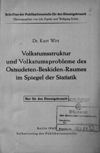 Volkstumsstruktur und Volkstumsprobleme des Ostsudeten-Beskiden-Raumes im Spiegel der Statistik