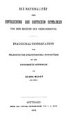 Die Nationalität der Bevölkerung der deutschen Ostmarken vor dem Beginne der Germanisierung