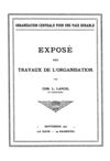 Exposé des travaux de l'organisation