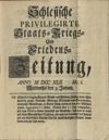 Schlesische privilegirte Staats- Kriegs- Und Friedens-Zeitung (3. Januar 1742)