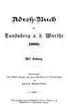 [Adreßbuch Landsberg (Warthe) und Bürgerwiesen]