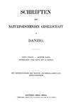 Schriften der Naturforschenden Gesellschaft in Danzig