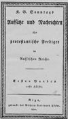 [Aufsätze und Nachrichten für protestantische Prediger im Russischen Reich]