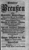 [Erleutertes Preussen oder Auserlesene Anmerckungen ueber verschiedene zur Preussischen Kirchen-, Civil- und Gelehrten-Historie gehörige besondere Dinge, woraus die bißherigen Historien-Schreiber theils ergäntzet, theils verbessert, auch viele unbekannte Historische Warheiten ans Licht gebracht werden]