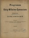 [Programm des König-Wilhelms-Gymnasiums zu Stettin]