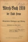 [Adreß-Buch ... der Stadt Herne sowie der Gemeinden Sodingen und Börnig]