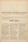 Alphabetisches Straßenverzeichnis mit Angabe der Häuser nach der Nummerfolge und deren Einwohner